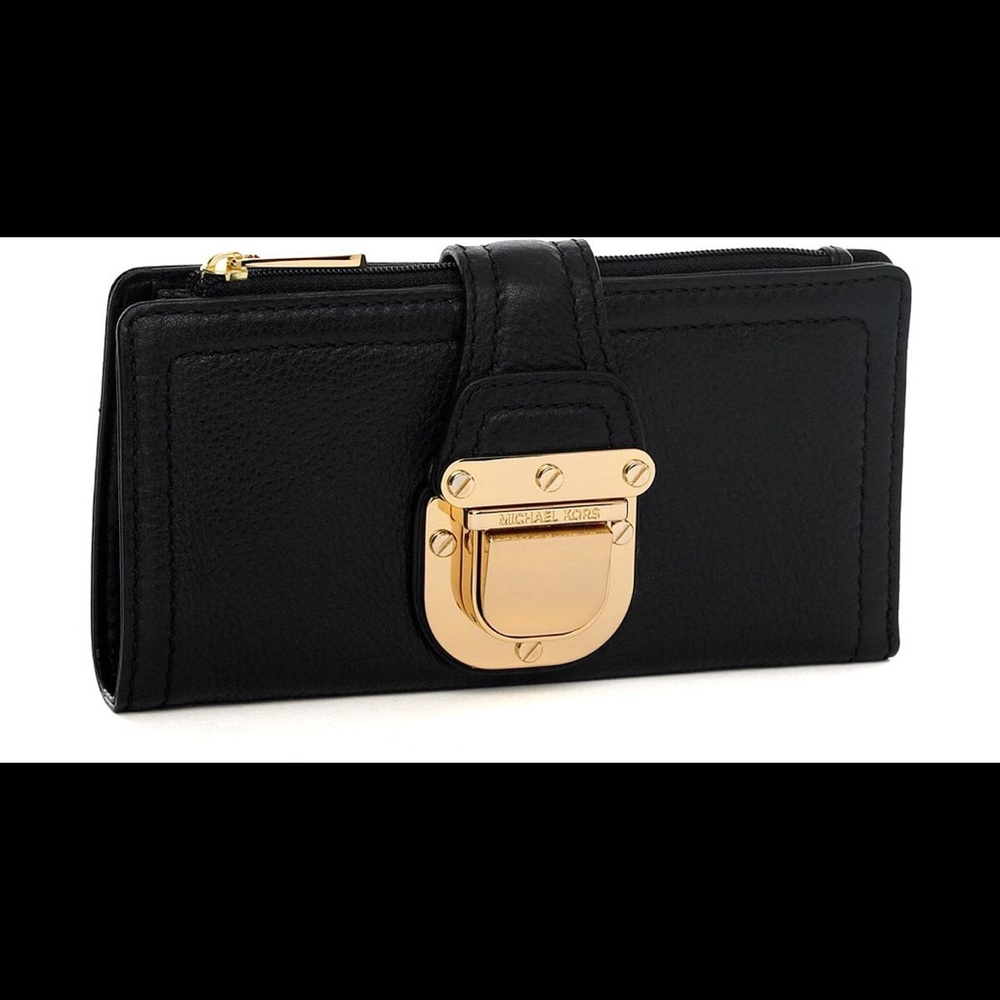 ✨NWT & BOX MK BLACK GENUINE LEATHER WALLET✨